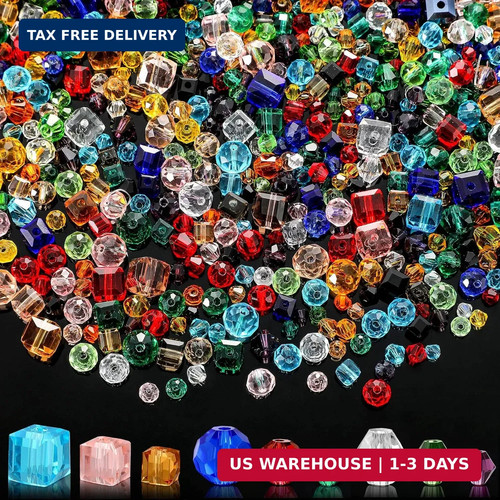 1000 pieces glass beads - 1000, bulk
