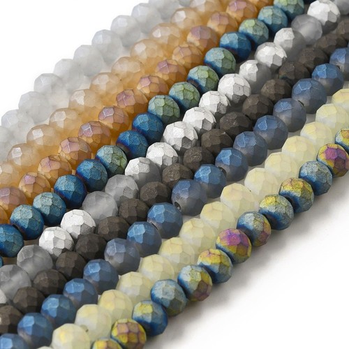 Rondelle glass beads - glass,