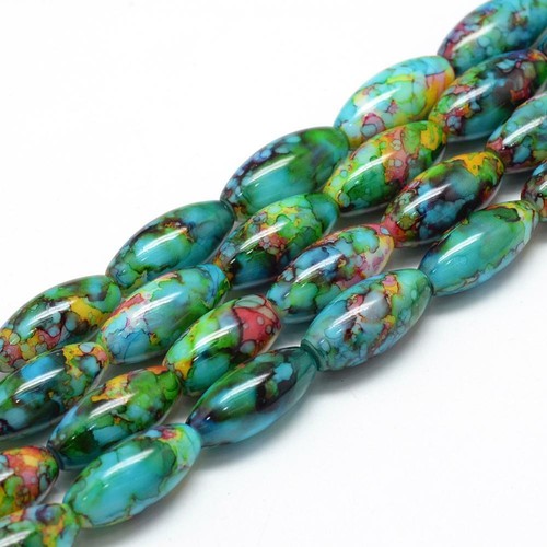 Speckled glass beads 22mm - 10,