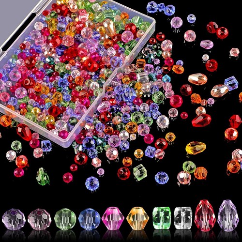 Crystal beads 600 pcs - crystal,