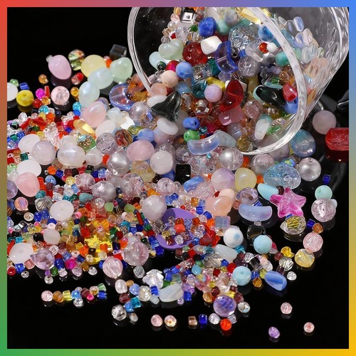 Assorted glass beads 7oz - assorted,